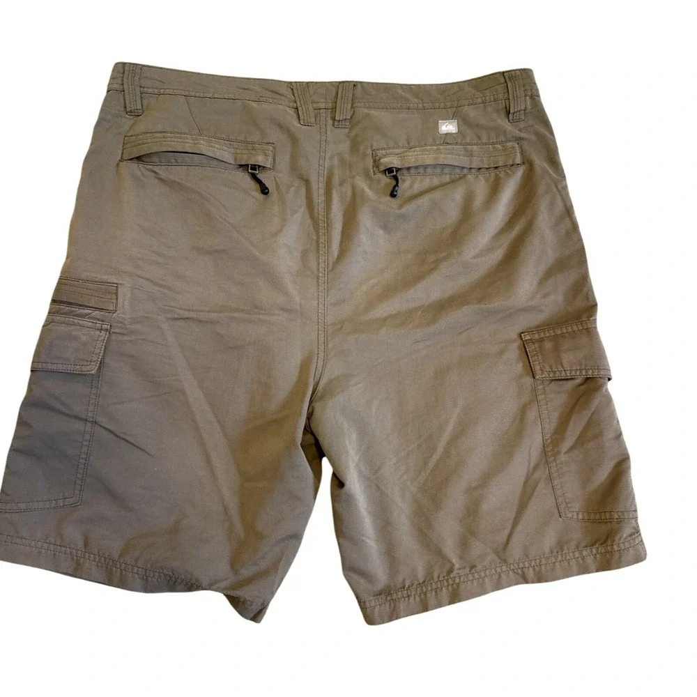 Vtg Quicksilver Waterman Collection Shorts 36 Khaki Cargo Outdoor Adventure Wear - Picture 2 of 11